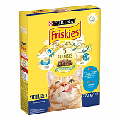 Корм сухой Friskies Sterilized с лососем, тунцом и овощами для стерилизованных кошек 270г