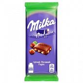 Шоколад молочный Milka с целым орехом 90г