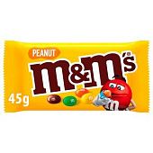Драже M&M's с арахисом и молочным шоколадом покрытое хрустящей разноцветной глазурью 45г