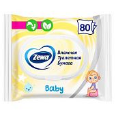 Туалетная бумага влажная Zewa Baby 80шт