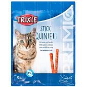 Лакомства Trixie Stick Quintett для кошек с лососем и форелью 5г*5шт