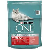 Корм сухой Purina ONE Sterilcat С лососем и пшеницей для кастрированных котов и стерилизованных кошек 200г