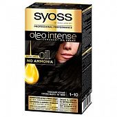 Краска для волос без аммиака Syoss Oleo Intense 1-10 Глубокий черный 115мл