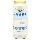 Пиво Чайка Черноморская светлое нефильтрованное 4,3% 0,5л