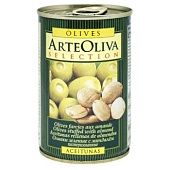 Оливки зеленые Arte Oliva с миндалем 300г