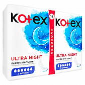 Прокладки Kotex Ultra Night 14шт