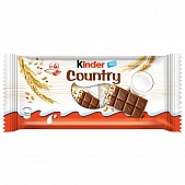 Шоколад молочный Kinder® Country с молочной начинкой и злаками 4шт 94г