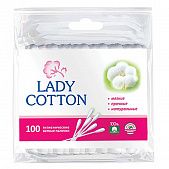 Палочки ватные Lady Cotton в полиэтиленовом пакете 100шт