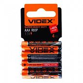 Батарейки Videx солевые ААА R03P 1.5V