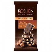 Шоколад черный Roshen с целыми лесными орехами 90г