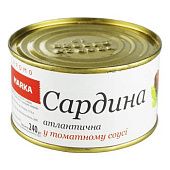 Сардины атлантические Marka Promo обжаренные в томатном соусе 240г