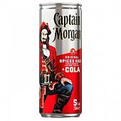 Напиток Captain Morgan Ром с колой и специями 5% 250мл