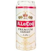 Пиво A. Le Coq Premium Export светлое фильтрованное 5,2% 0,5л