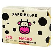 Масло сладкосливочное Харьковское Крестьянское 73% 180г