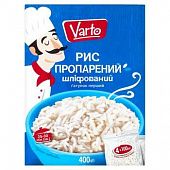 Рис Varto пропаренный шлифованный в пакетиках 4шт х 100г
