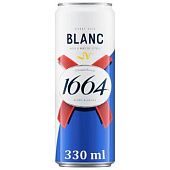 Пиво Kronenbourg 1664 Blanc светлое нефильтрованное 4,8% 0,33л