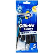 Бритвы Gillette Blue 3 Comfort Slalom одноразовые 5шт