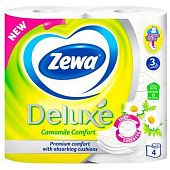 Туалетная бумага Zewa Deluxe трехслойная 4шт