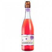 Вино игристое Palloncino Lambrusco розовое полусладкое 0,75л