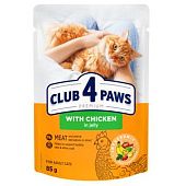 Корм влажный Club 4 Paws с курицей для кошек 85г
