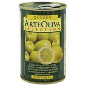 Оливки зеленые Arte Oliva с лимоном 300г