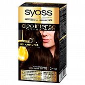 Краска для волос без аммиака SYOSS Oleo Intense 2-10 Черно-каштановый 115мл