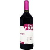 Вино Liter Man красное сухое 12,5% 1л